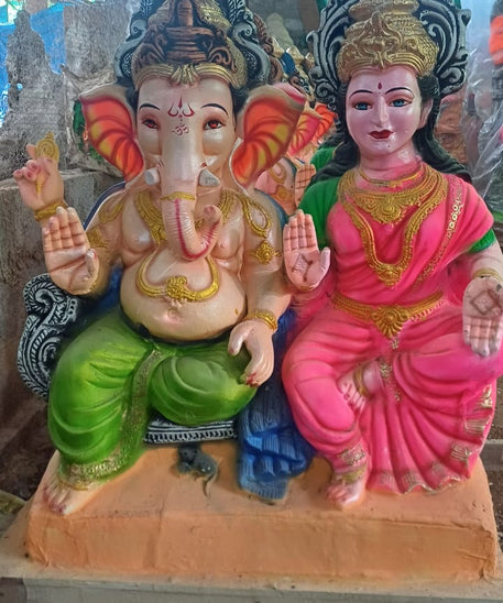 Eco Friendly Ganpati Idol Made Up of mud &amp; Ganesha idol big Size 4.3 Feet