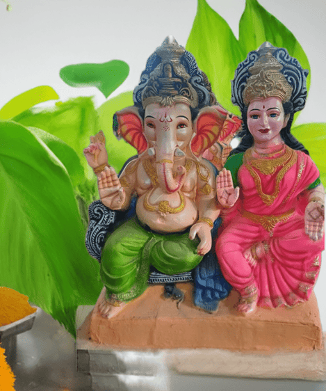 Eco Friendly Ganpati Idol Made Up of mud & Ganesha idol big Size 4.3 Feet-2