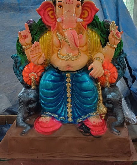 Eco Friendly Ganpati Idol Made Up of mud & Ganesha idol big Size 4.5 Feet