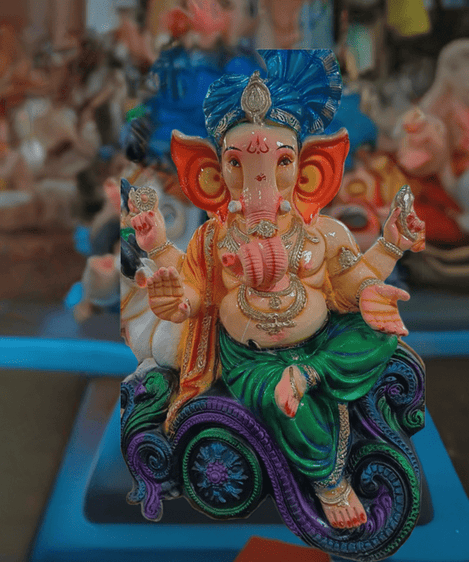 Eco Friendly Ganpati Idol Made Up of mud & Ganesha idol big Size 4.5 Feet