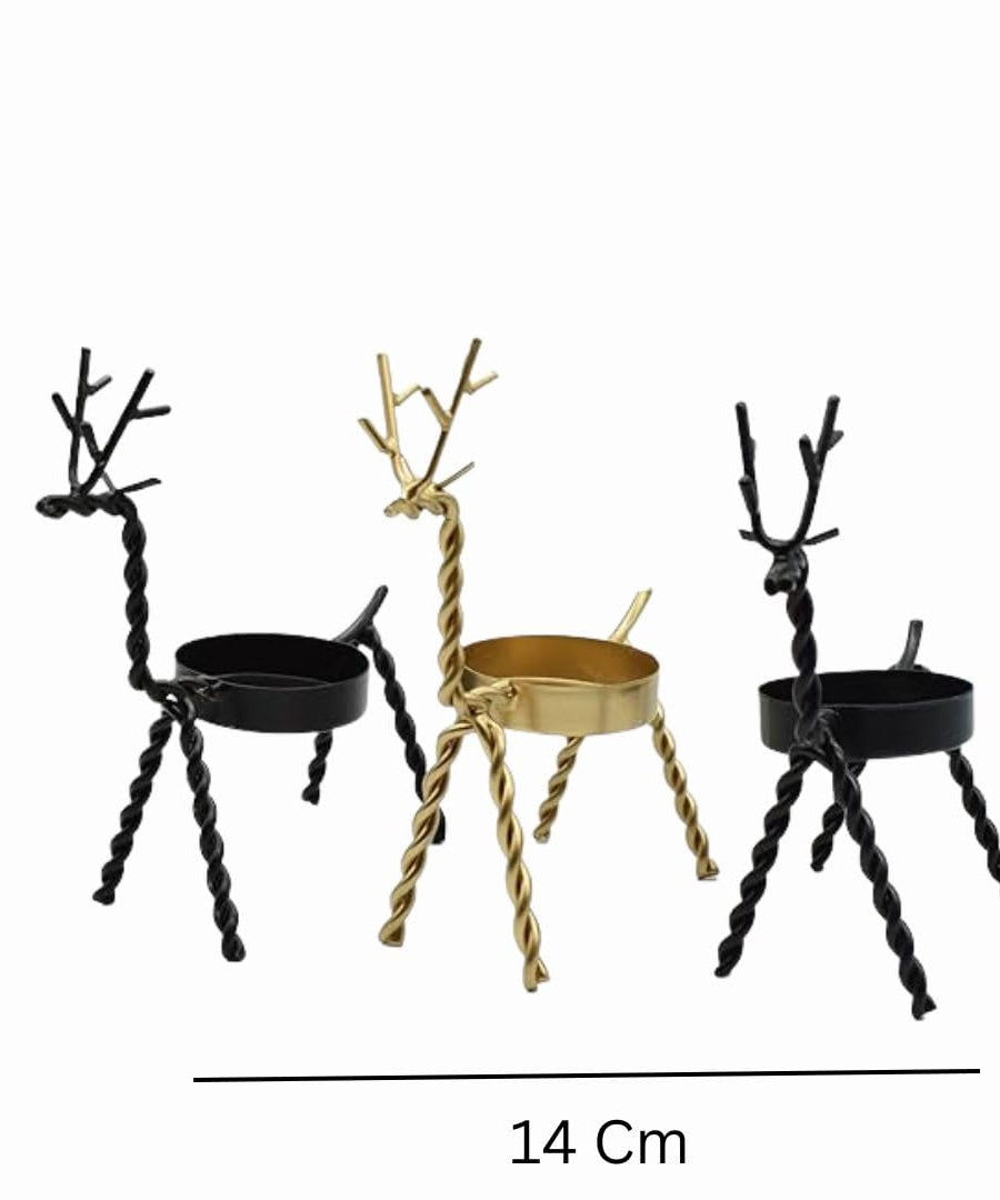 Reindeer Tea Light Holders (Set of 3)
