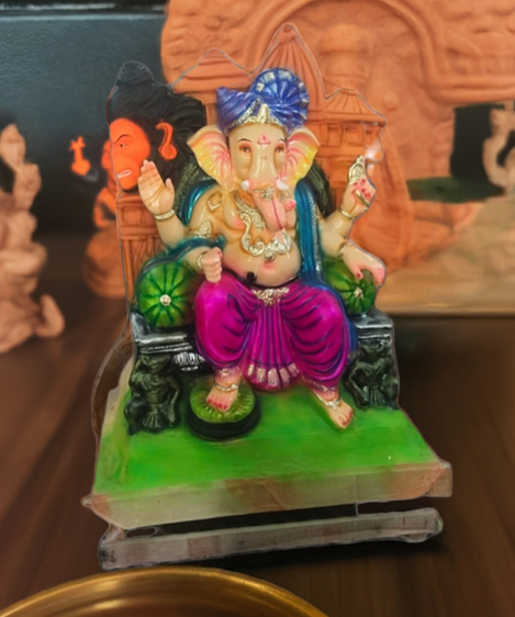 Eco Friendly Ganpati Idol Made Up of mud & Ganesha idol big Size 4.5 Feet