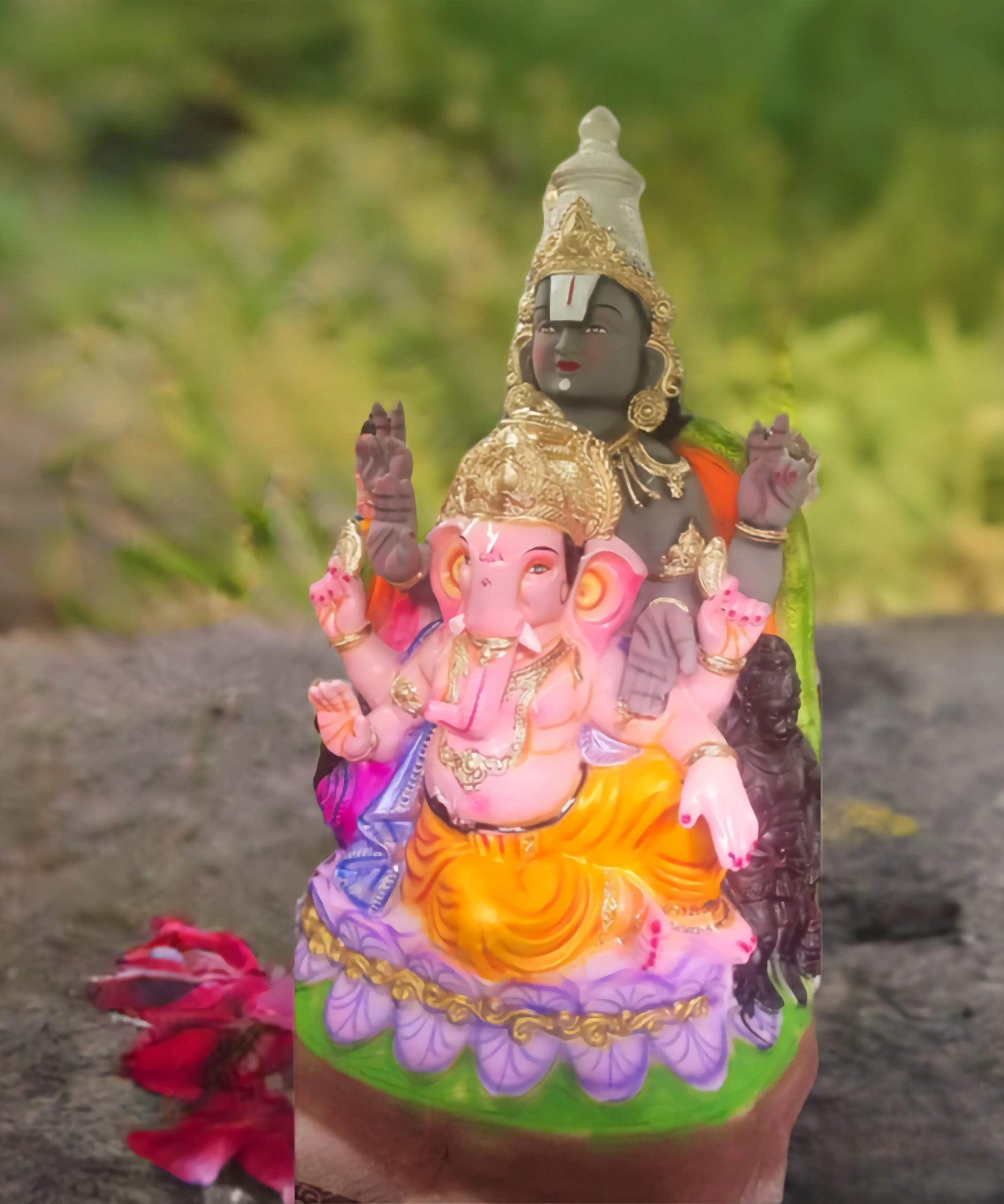 Eco Friendly Ganpati Idol Made Up of Paper & Ganesha idol big Size 7.5 Feet