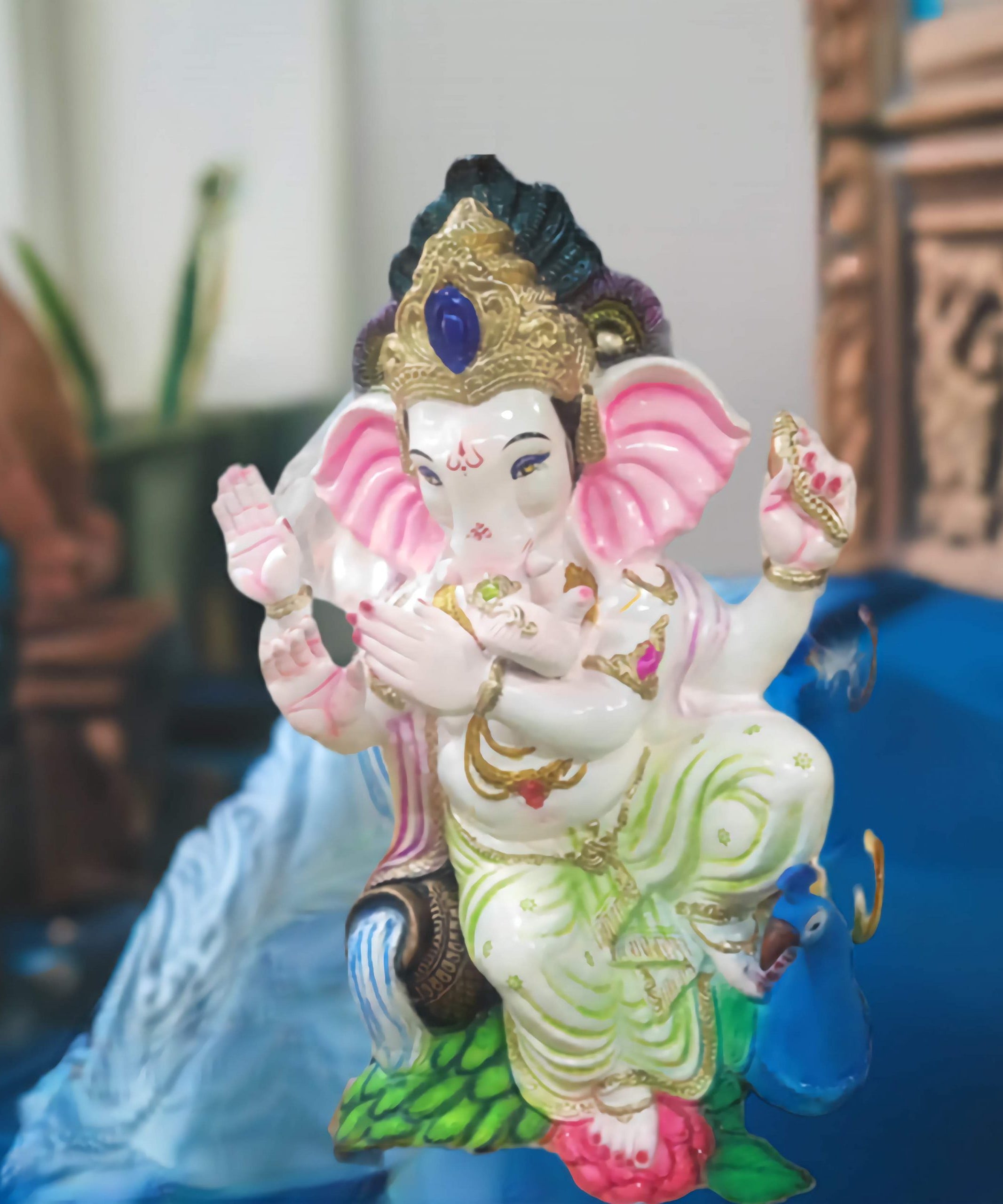 Eco Friendly Ganpati Idol Built by Paper -Size 5 Feet