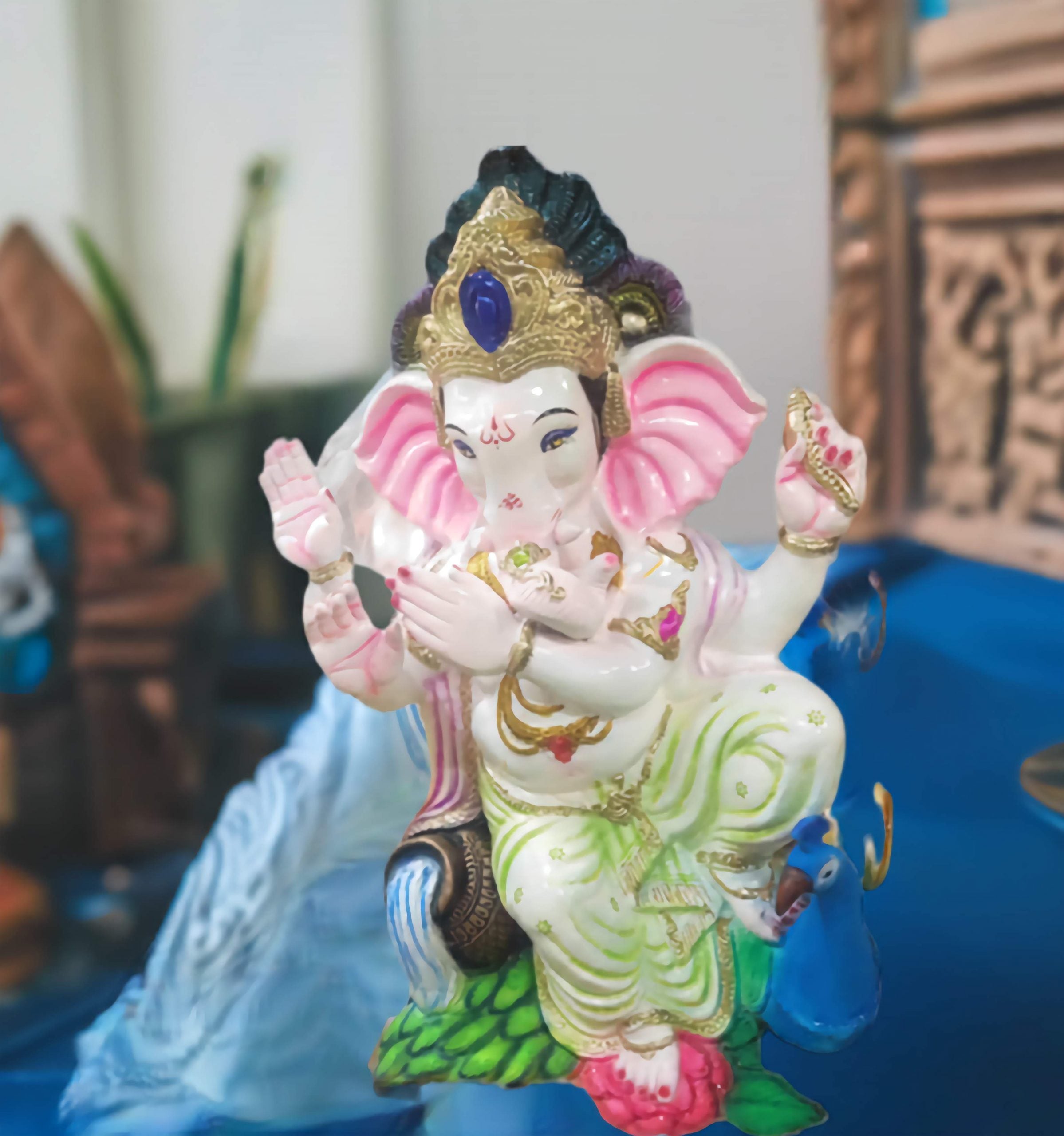 Eco Friendly Ganpati Idol Built by Paper -Size 5 Feet
