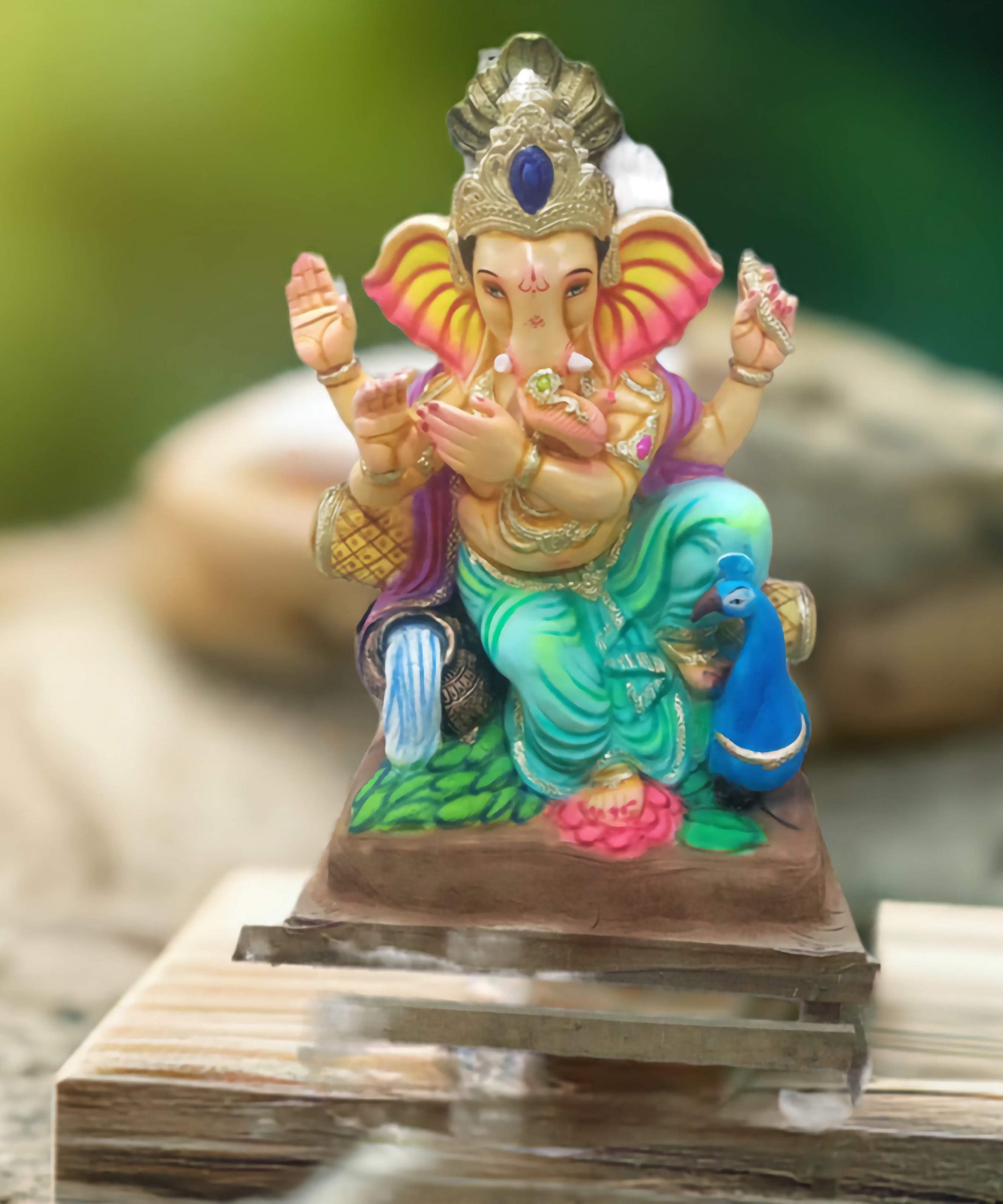 Eco Friendly Ganpati Idol Made Up of Paper & Ganesha idol big Size 5 Feet
