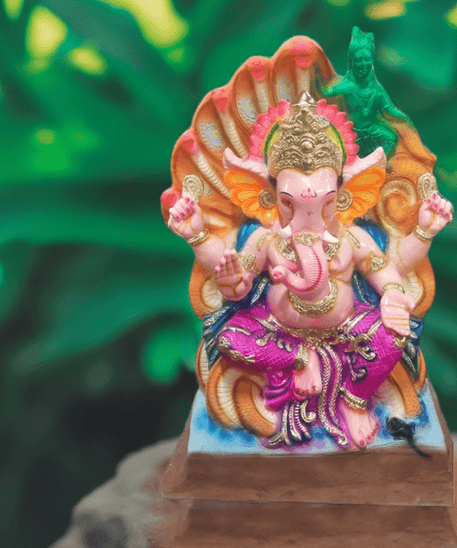 Eco Friendly Ganpati Idol Made Up of Paper
