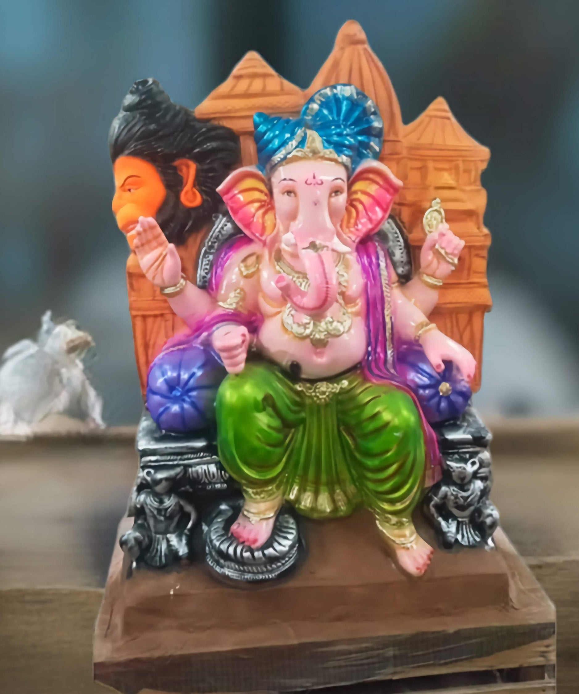Eco Friendly Ganpati Idol Made Up of mud & Ganesha idol big Size 4.5 Feet