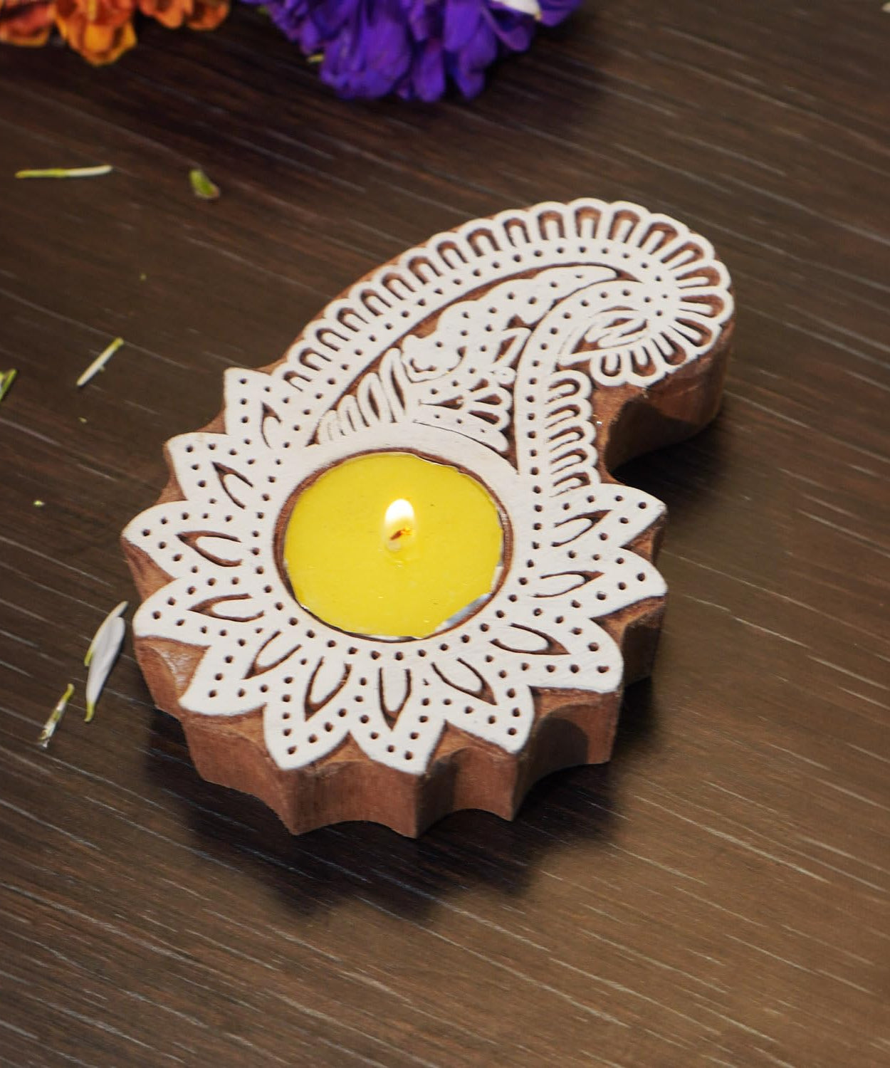 Keritlight Wooden Cup Tealight Holder