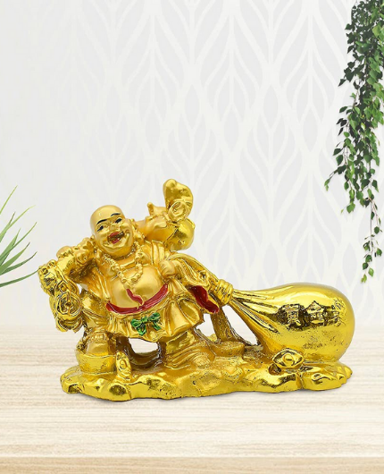 Laughing Buddha with Money Bag and Ingot
