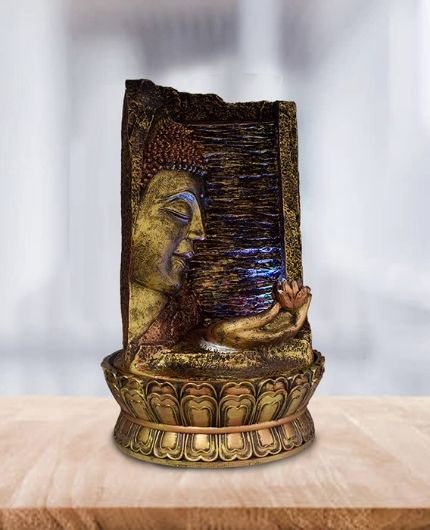 Lord Buddha Indoor Water Fountain with Led Lights Big Size