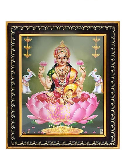 Maa Laxmi Showering Money Photo Frame