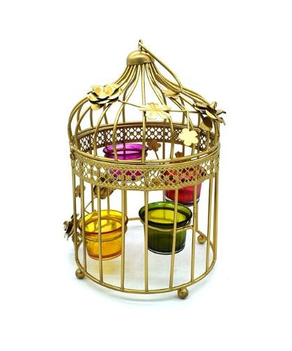 Metal Bird Cage TeaLight Candle Holder Hanging
