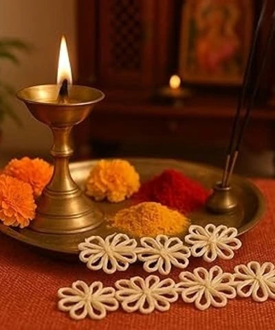 Lakshmi Tamara Vattulu/Thamarai Thiri/Lotus Kamal Steam Wicks for Puja (Pack of 10)