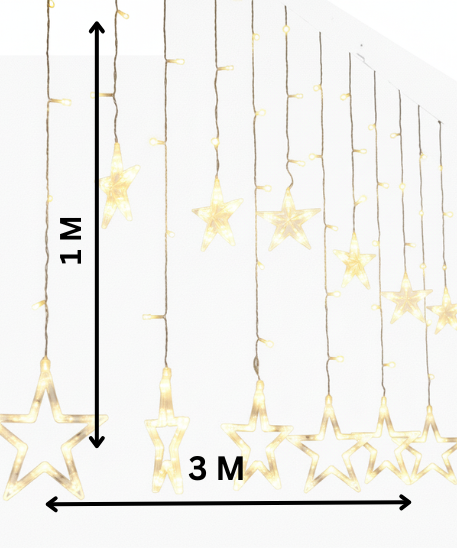 12 Stars 138 LED Curtain String Lights