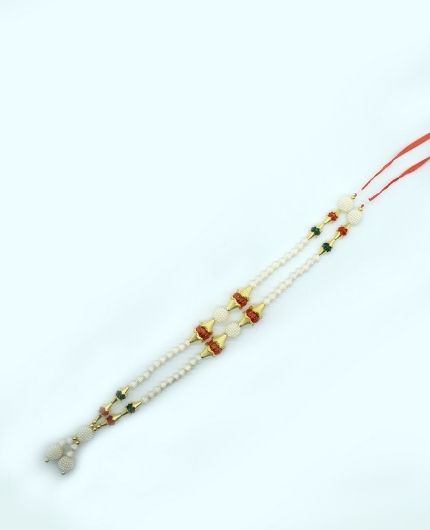 Pearl Beads Mala Garland 11 Inch for God Photo Frames