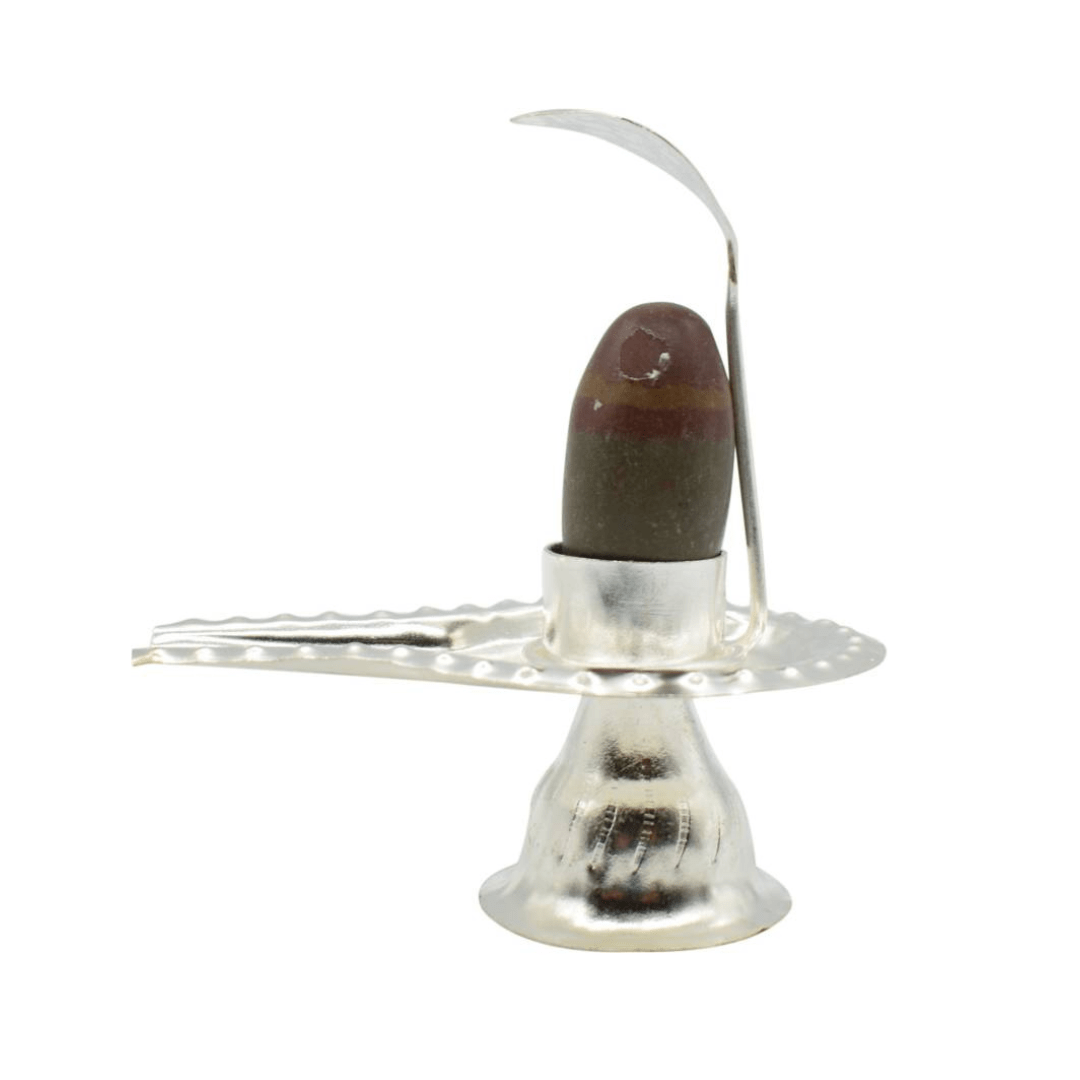 Rudraksha Narmadeshwar Shivling Jalhari ? Silver 9 inch