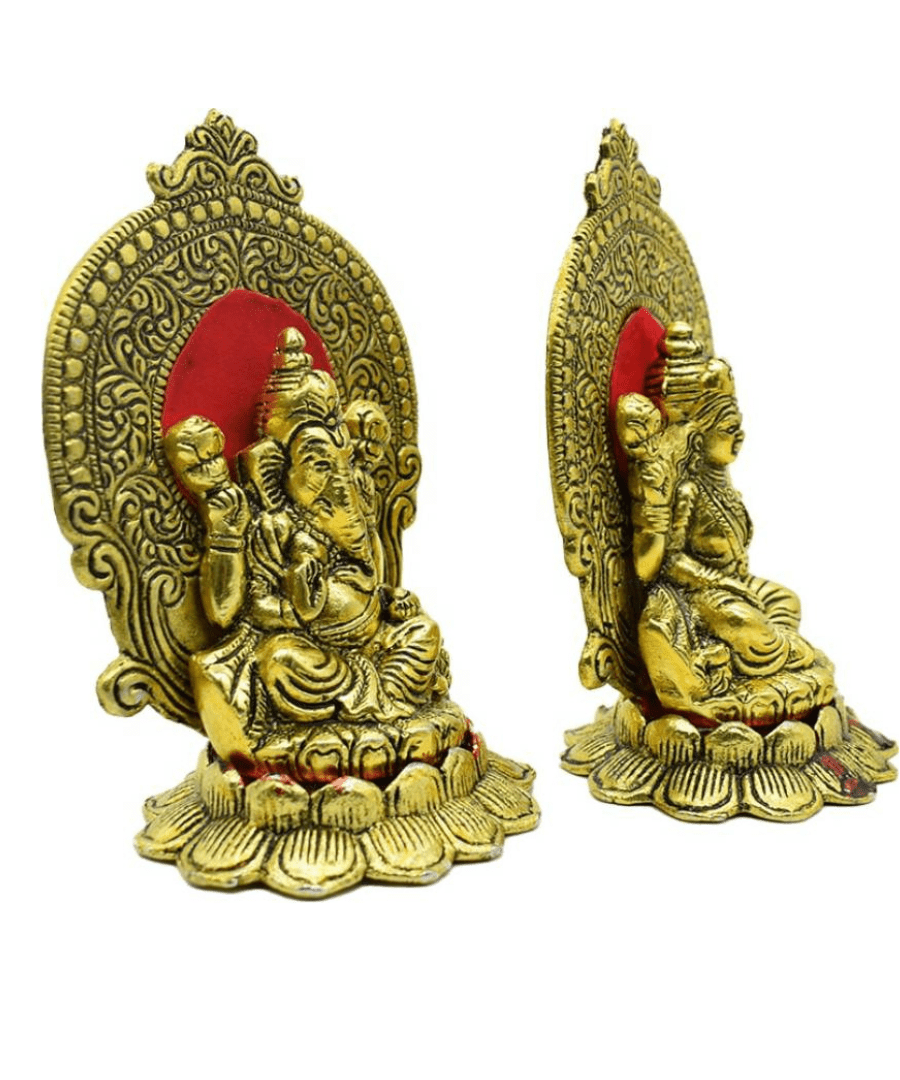 Metal Lakshmi Ganesh Murti  Idol for Home Puja