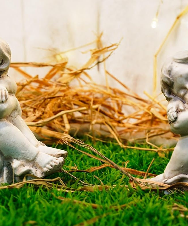 Set of 2 Baby Angels Statue