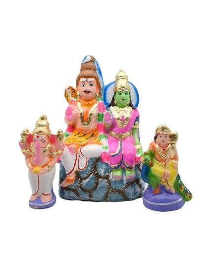 Shiva Family Parivar Kolu Bommai Set for Navaratri