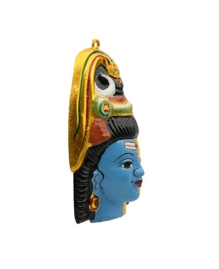 Shiva Parvati Face Idol for Pooja Room