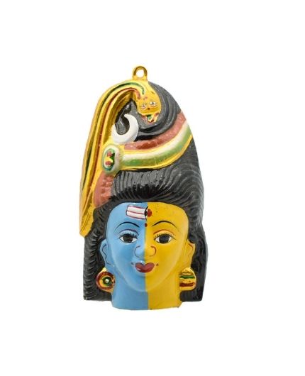 Shiva Parvati Face Idol for Pooja Room