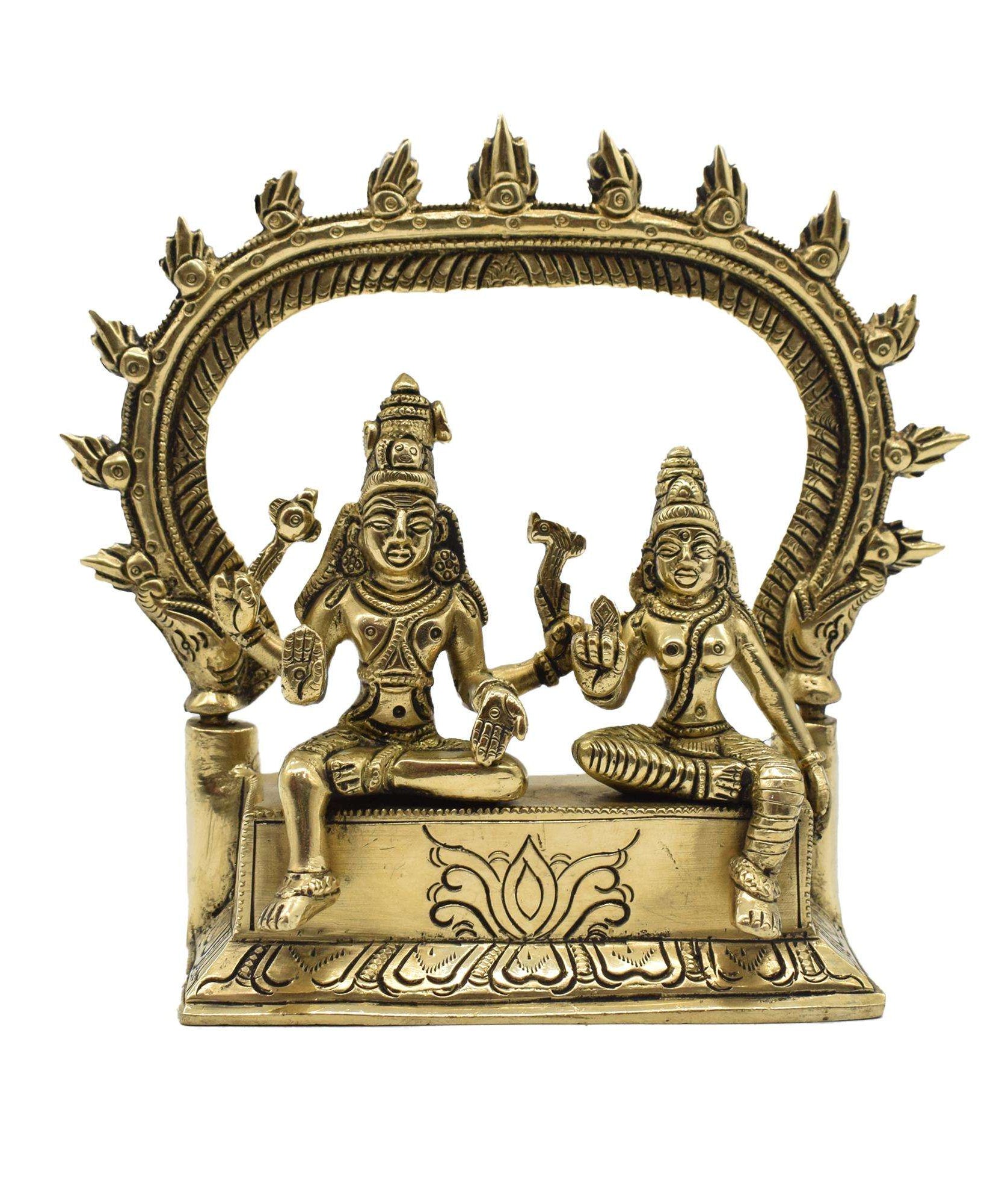 Shiva and Parvati Brass Anitique showpiece