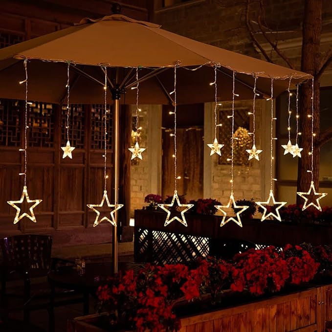 12 Stars 138 LED Curtain String Lights