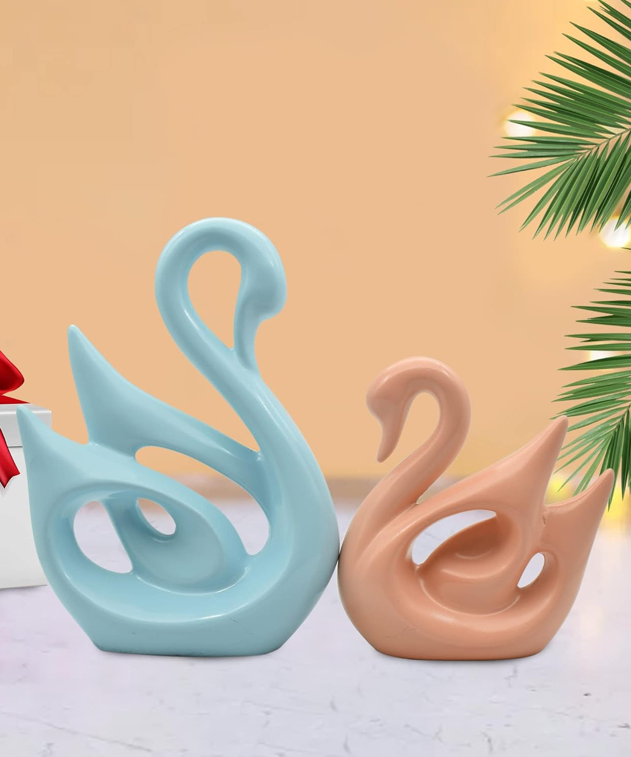 Swan Pair Couple Showpiece Vastu Polyresin