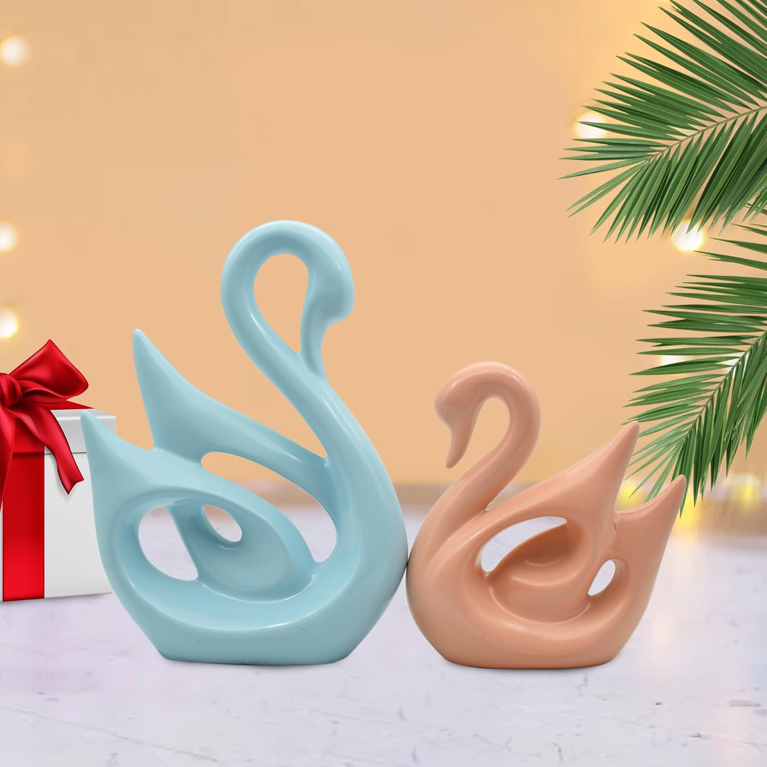 Swan Pair Couple Showpiece Vastu Polyresin