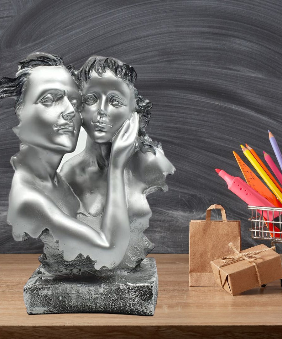 Love Couple Face Statue Showpiece Gifts for Love