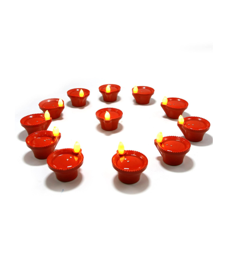 Led Diyas with Water Sensor Pack of 12