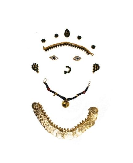 Varamahalakshmi Idol Gold and Voilet Saree