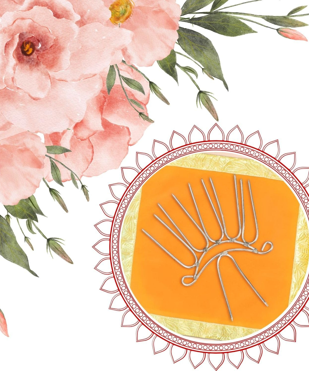 Varalakshmi Pooja Kalasam Decoration Sticks Combo - Lakshmi Pooja Kalasam Flower Stand Stick