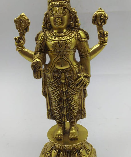 Brass tirupati venkateswara swamy Idol for puja and Home Decor