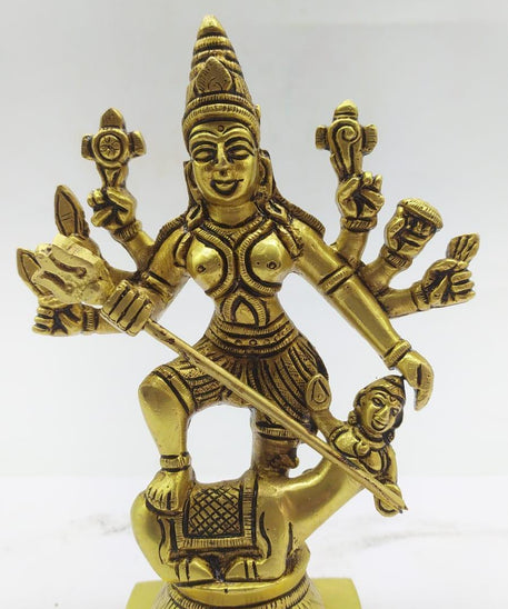 Brass mahisura mardini puja and home decor