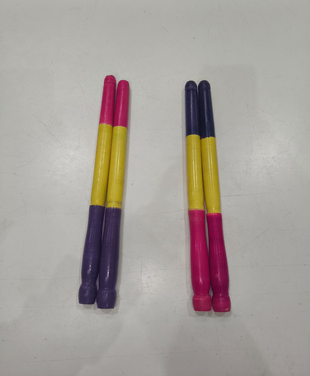 Wooden Dandiya Sticks Dance Graba Stick Large Kollatam Sticks Dance pack of 2 sets.