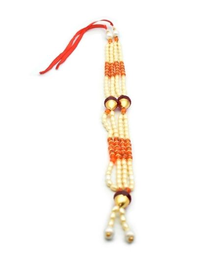 White and Golden Pearl Beads Garland