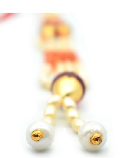 White and Golden Pearl Beads Garland