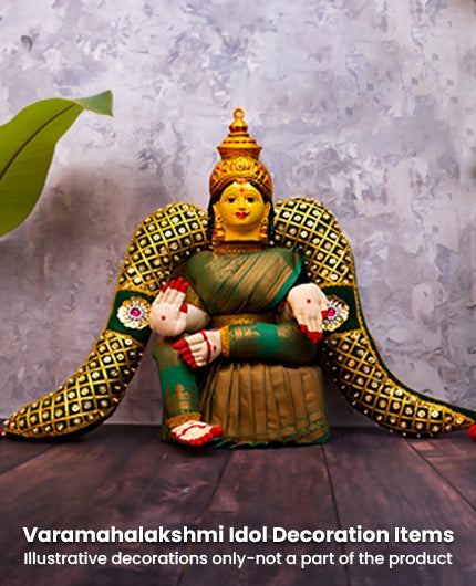 Varalakshmi Green Vagamalai Shoulder Decoration