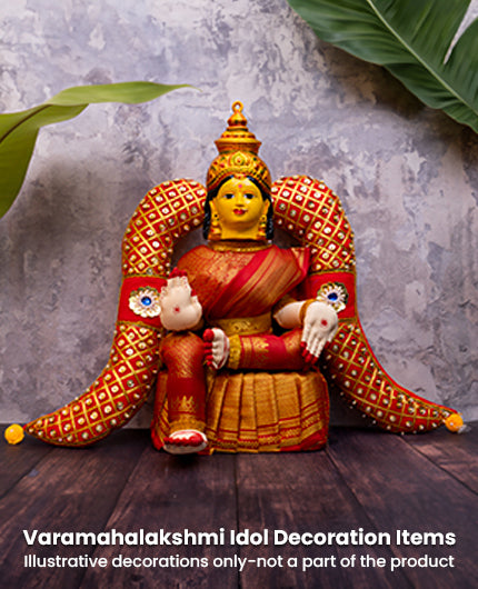 Varalakshmi Red Vagamalai Shoulder Decoration