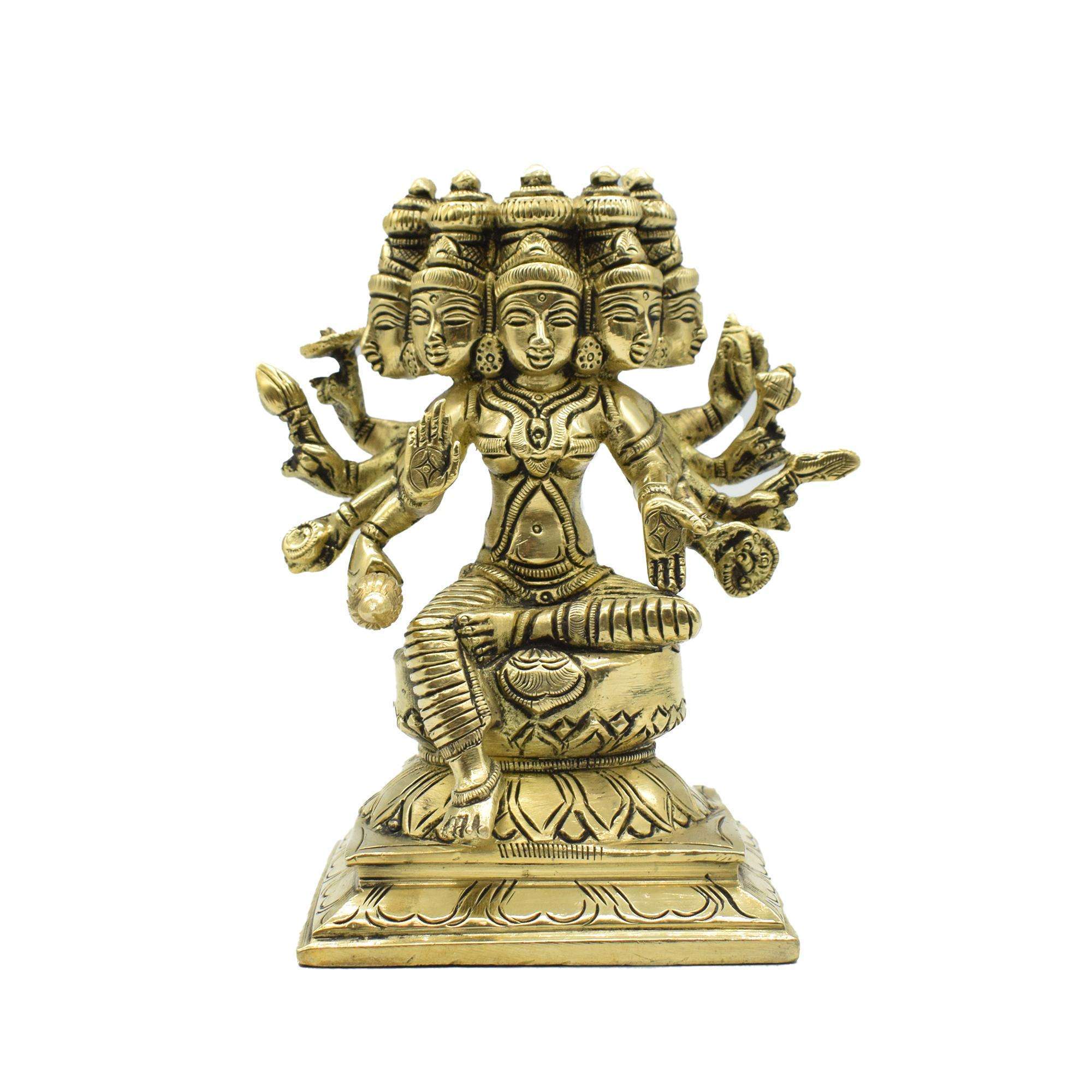 Brass Gayathri Statue Showpiece for Pooja Room &amp; Home Decoration