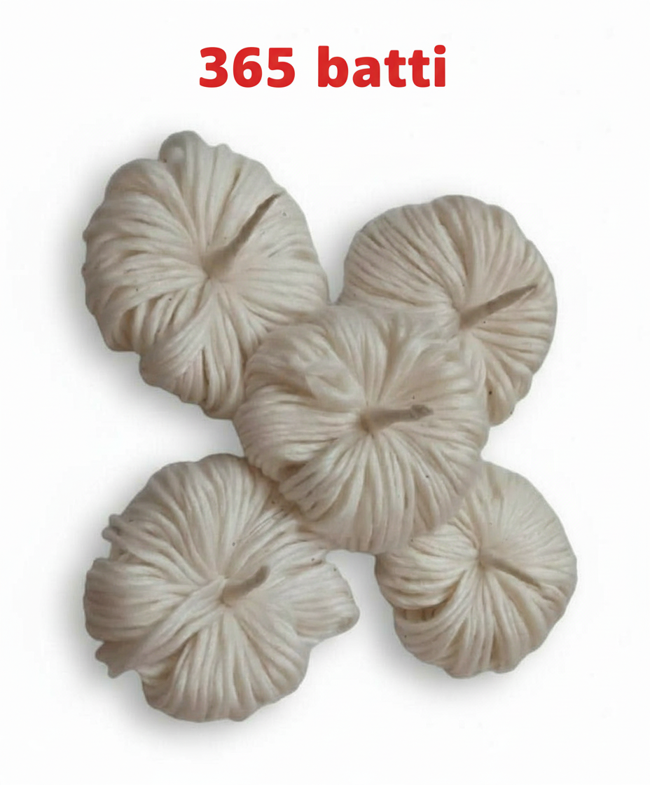 365 Vathulu- Karthika Masam Vathulu- 365 Cotton Wicks for Karthika Deepam Pooja (Pack of 5).