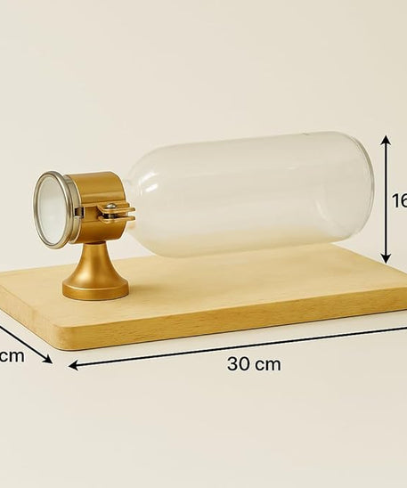 Flower Vase Glass Bottle Hanging with Wood Panel