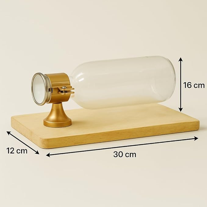 Flower Vase Glass Bottle Hanging with Wood Panel