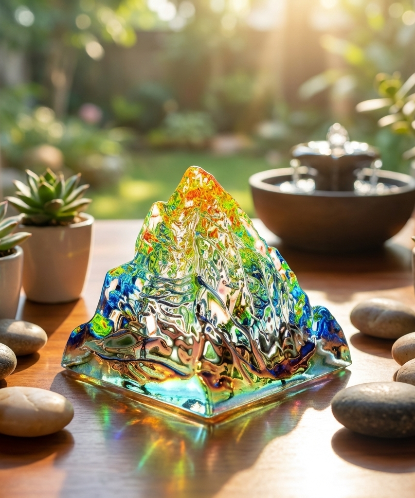 Feng Shui Vastu Kailash Pyramid for Positive Energy, Good Luck, and Prosperity Multicolour