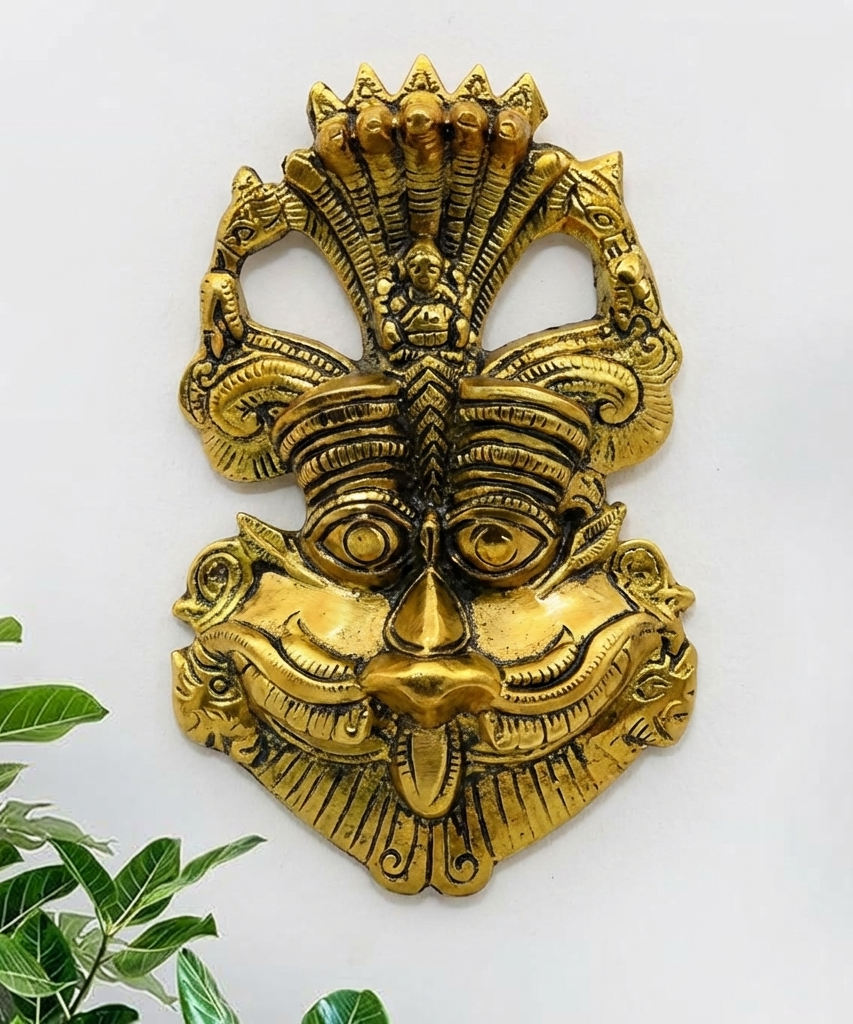 Metal Kirtimukha Wall Hanging for Home Entrance & Door Vastu Online