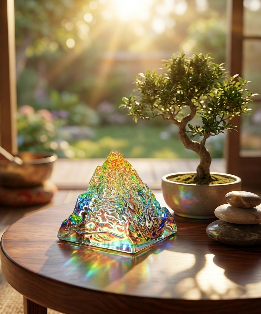 Feng Shui Vastu Kailash Pyramid for Positive Energy, Good Luck, and Prosperity Multicolour