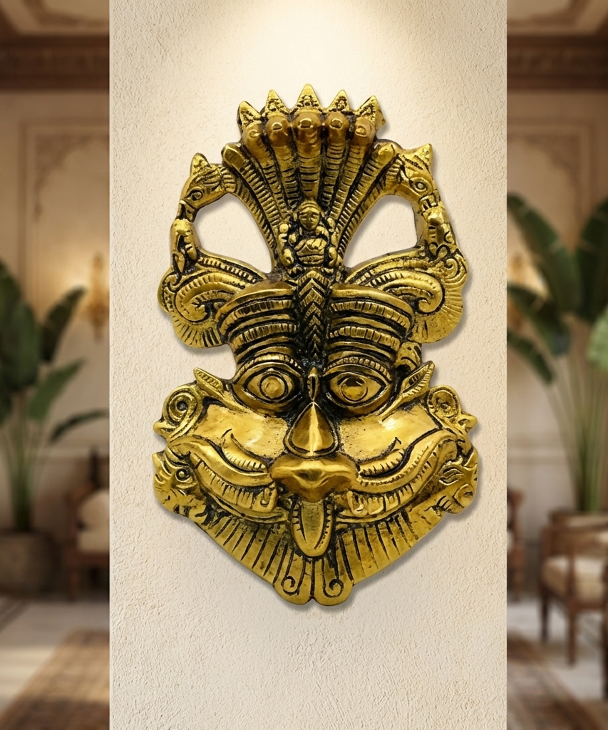 Metal Kirtimukha Wall Hanging for Home Entrance & Door Vastu Online