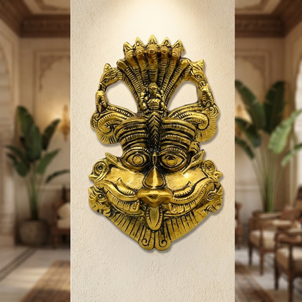 Metal Kirtimukha Wall Hanging for Home Entrance & Door Vastu Online